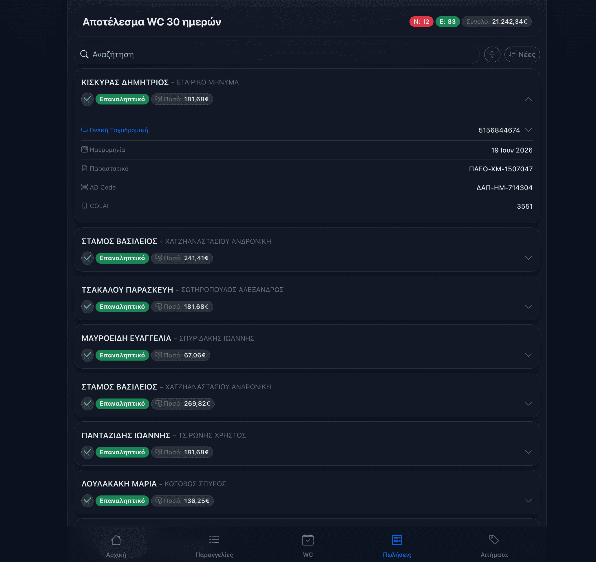 Dashboard & analytics